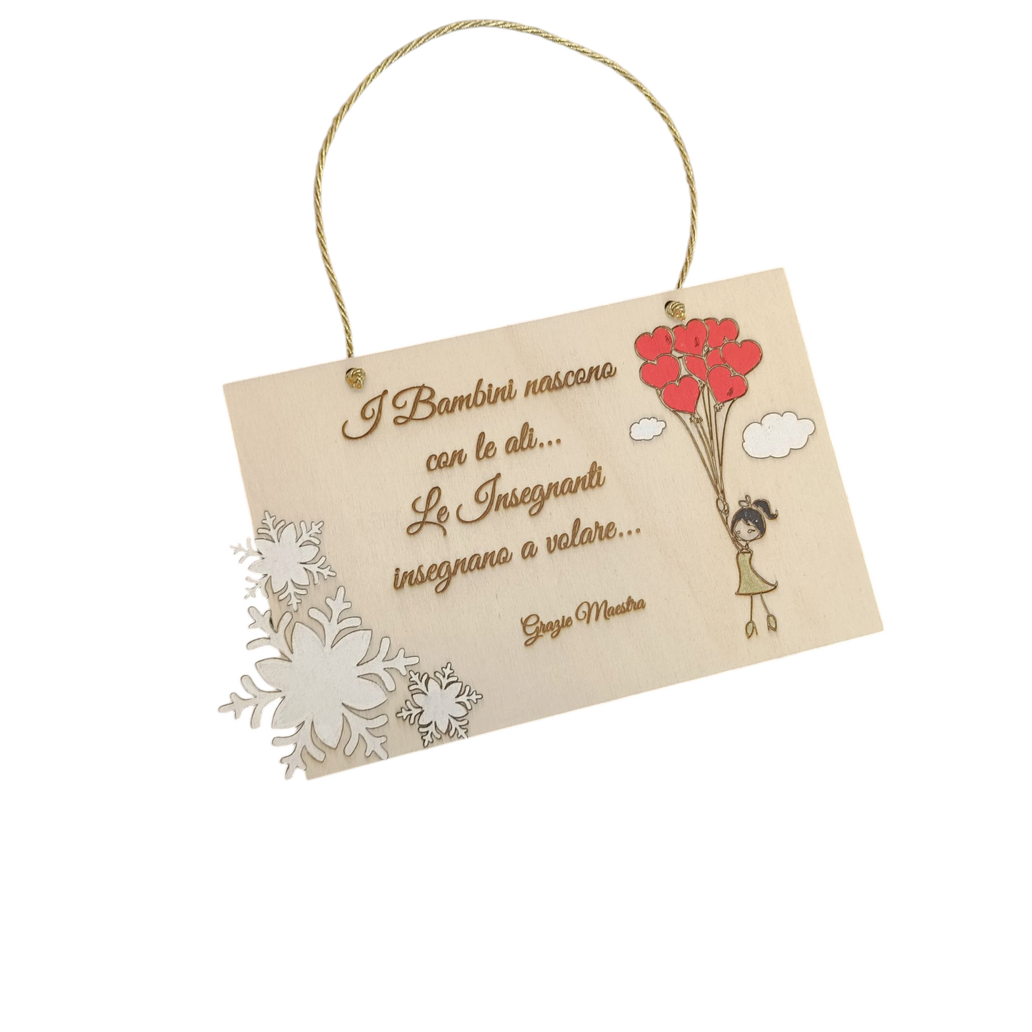 Targhetta in legno da appendere personalizzata