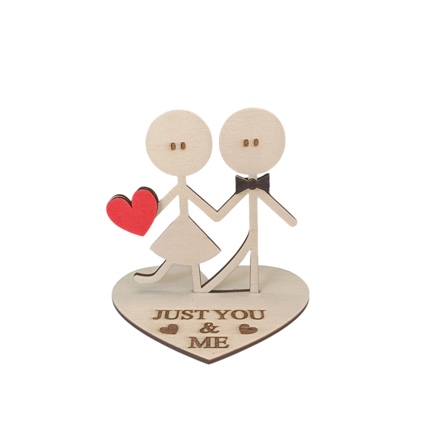 Statuetta in legno di coppia personalizzata
