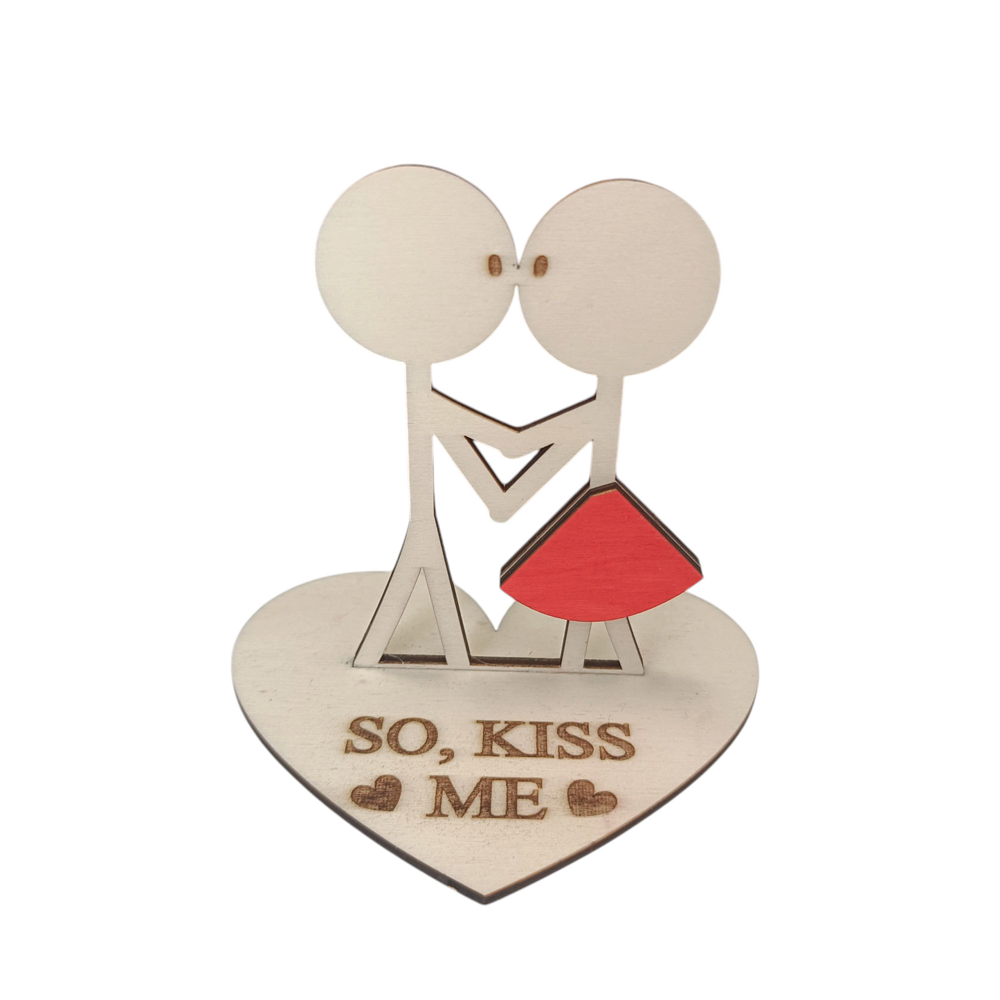 Statuetta in legno di coppia personalizzata