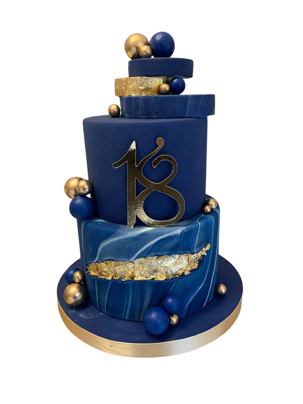 Torta 18 anni per uomo blu