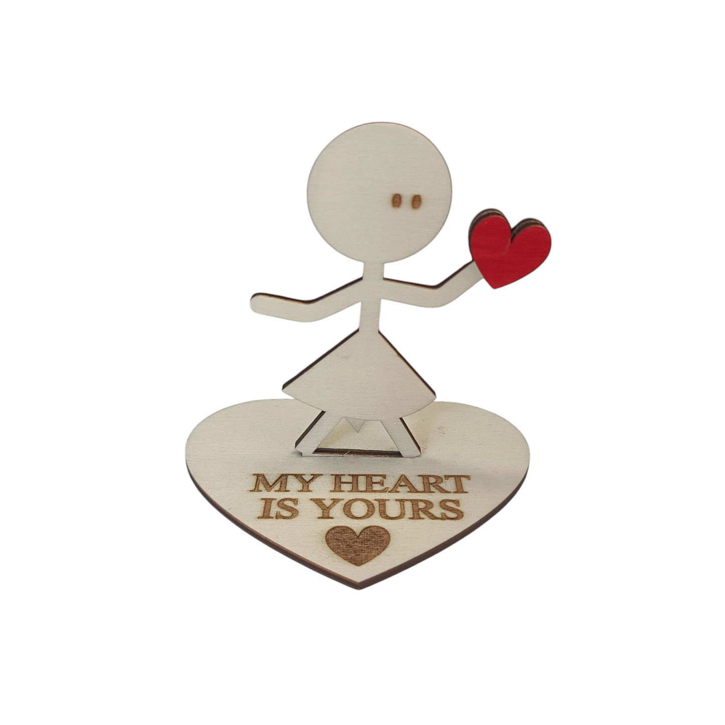 Statuetta in legno di coppia personalizzata