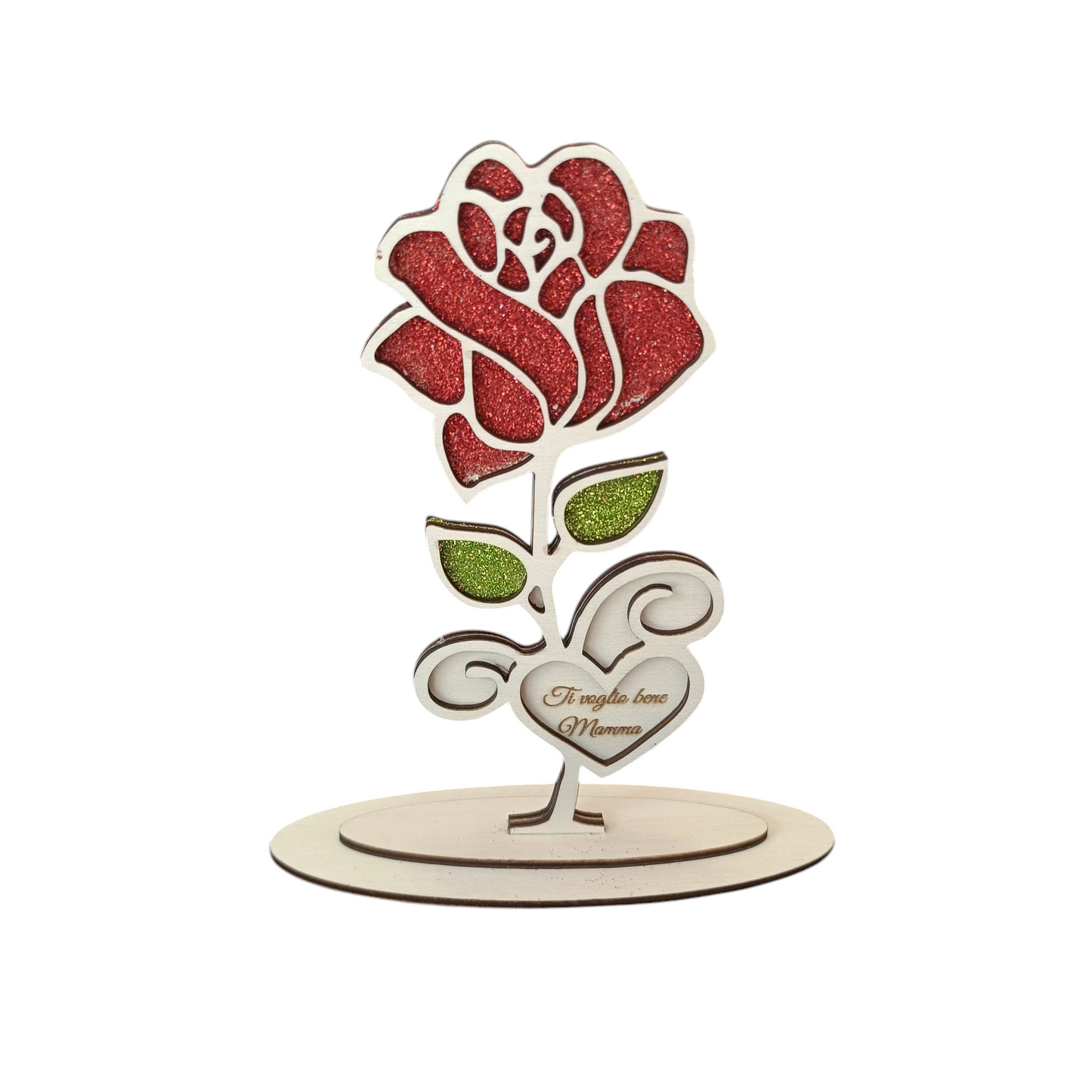 Rosa in legno personalizzata